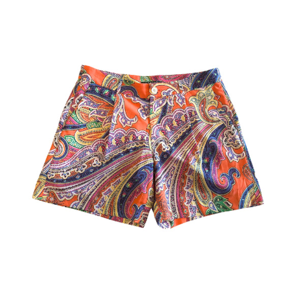 Lauren Ralph Lauren Shorts Paisley Multicolor Women’s Size 6 - Picture 1 of 7